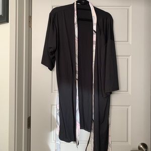 Size Large Black Robe with Art Deco Trim